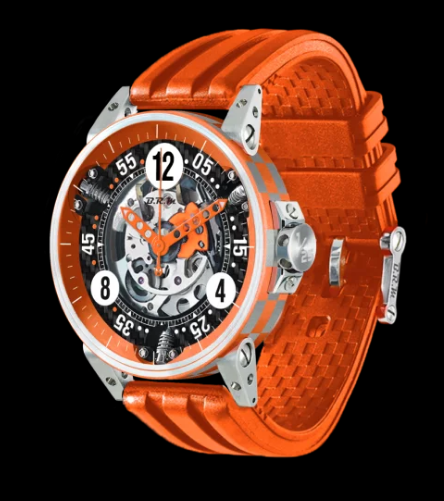 Review High Quality B.R.M Replica Watches For Sale BRM Racing V6-44-SA Orange Skeleton Cercolor
